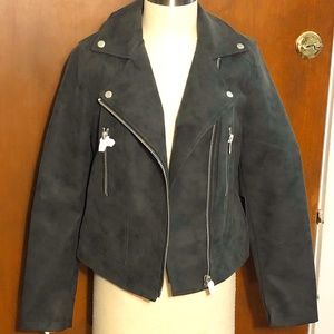Charcoal Grey Forever 21 Leather Jacket